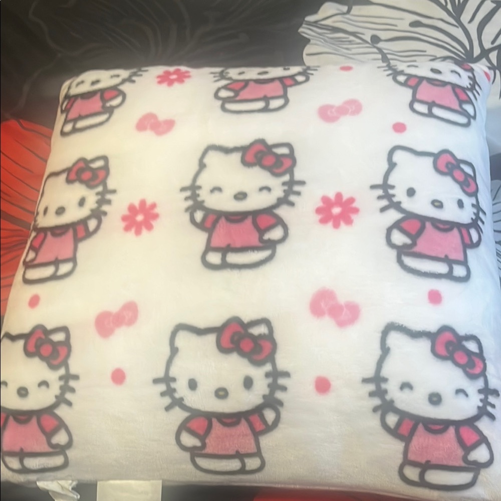 Hello Kitty Pink and White Character Pillow